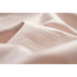 L1NK STUDIO Hoeslaken, 105 cm (105 x 200 x 35 cm), 100% katoen (percal 200 draden) baby pink