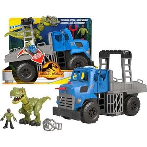 Imaginext Jurassic World Capture Truck, voertuigset met dinosaurusfiguur van fury en accessoires, om te verzamelen, speelgoed voor kinderen, 3 tot 8 jaar, GVV50