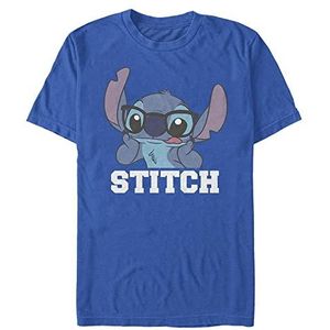 Disney Lilo And Stitch T-shirt met korte mouwen Organic Stitch uniseks, Lichtblauw