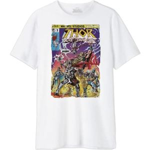 Marvel T-shirt, heren, wit, XXL, Wit.