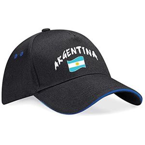 Supportershop Argentinië tweekleurige jas voor, zwart.