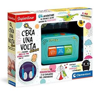 Clementoni - 17435 - Sapientino - Er was eens Deluxe, vertelt verhalen voor kinderen 4 jaar interactief, storyteller, elektronisch educatief spel, hoofdtelefoon inbegrepen