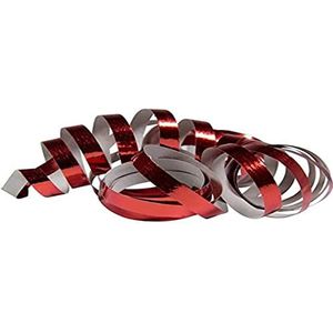 Folat 65801 - luchtslangen - rood metallic - 2 rollen à 18 slangen - 4 m lang - één maat
