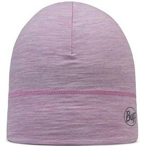 Buff Bonnet mérinos léger pour homme et femme, adulte, écharpe multifonctionnelle 100% laine mérinos, randonnée, plein air, durable, léger, fin, taille unique, rose