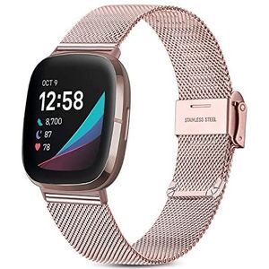 Issinlky Metalen armband compatibel met Fitbit Versa 3/Fitbit Versa 4, roestvrijstalen band voor Fitbit Sense 2/Fitbit Sense smartwatch