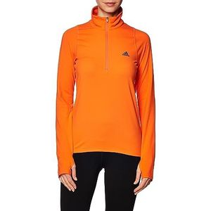adidas Rn Fast 1/2 Zip Sweatshirt met lange mouwen Semi Impact Orange, HK9019, L