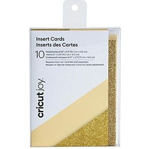 Cricut Insteekkaarten, crème/goud glitter
