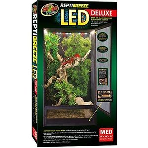 Zoo Med Reptibreeze LED Deluxe Habitat met verlichting voor reptielen/amfibieën, 41 x 41 x 76 cm