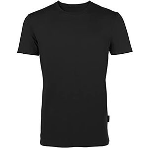 HRM Luxe ronde hals heren t-shirt premium t-shirt ronde hals 100% biologisch katoen basic T-shirt wasbaar tot 60 graden hoogwaardige en duurzame herenkleding, zwart.