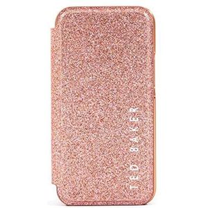 Ted Baker iPhone 14 Plus hoesje spiegel wallet case cover roze goud glitter