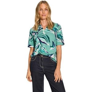 Cecil B321760 T-shirt met print voor dames, Adriatisch groen