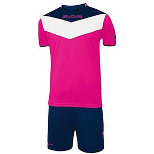 givova champo set neon voor kinderen, neonfuchsia/blauw