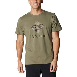 Columbia M Rapid Ridge T-shirt, grafiek, korte mouwen, voor heren, Steengroen, Csc Camo Graphic