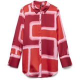 Vmreba Silba Ls WVN Ga T-shirt long, Rouge fiery, L