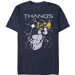 Marvel Avengers Classic-Thanos Stars Organic korte mouwen, marineblauw, XL, marineblauw