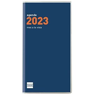 Finocam - Agenda 2023, plat, voor Cotel Mes Vista januari 2023, december 2023, 12 maanden, katalaanblauw