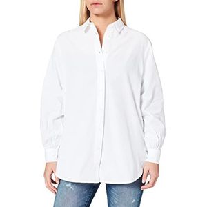 ONLY ONLNORA NEW L/S SHIRT WVN NOOS dames bloes, Wit, M