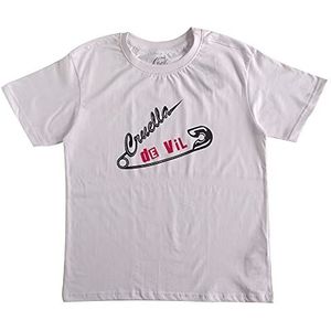 Disney Cruella T-shirt voor dames, korte mouw, Wit.