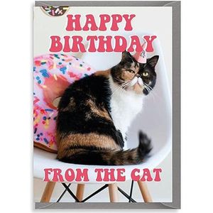 Verjaardagskaart ""Happy Birthday from the Cat"" – C16