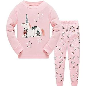 Little Hand Pyjama-set met lange mouwen en cartoon-opdruk voor meisjes, eenhoorn, 6, 2 - 3 jaar, eenhoorn 6