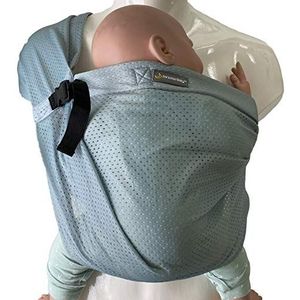 Minimonkey - Babydraagzak mini sling groen voor pasgeborenen vanaf de geboorte (0-2 jaar) tot 15 kg - regenvaste ergonomische zomerdraagtas op de buik - dragen in M-positie - draagsysteem voor kinderen