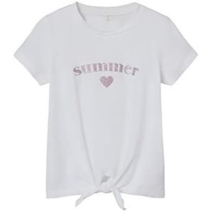 Name It Nmfjoma Ss Top T-shirt voor meisjes, Helder Wit