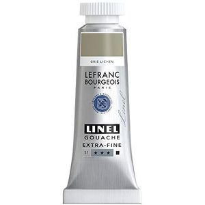 Lefranc Bourgeois Linel Gouache Extra-Fine Tube, 14 ml, grijs lichen serie 1 301223