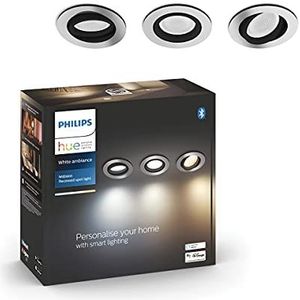 Philips Hue Milliskin inbouwspot White Ambiance rond Wit 3-pack