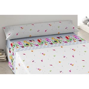 Degrees home Zeemeermin kinderbeddengoed, 90 x 190 cm, bedlaken, 50% katoen, 50% polyester, 3-delig, grijs