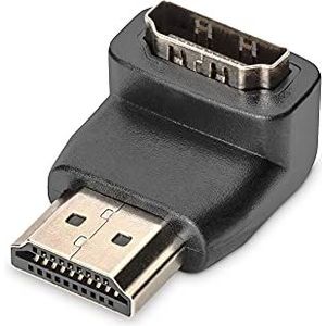 DIGITUS AK-330502-000-S HDMI-adapter type A stekker naar type A bus 90° gebogen, zwart