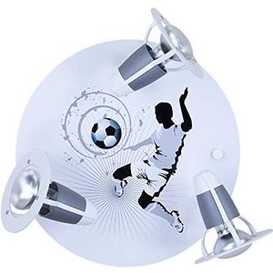 Elobra Rondell Plafondlamp voor de kinderkamer met 3 draaibare spots zilver/wit