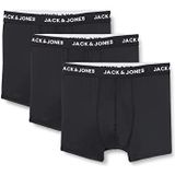 Jack & Jones Jacbase Jnr Noos Boxershorts voor heren, van microvezel, 3 stuks, zwart.