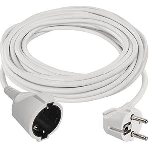 EMOS - Verlengkabel IP20 10 m - 1 Schuko stopcontact - 250 V, 16 A, 3680 W - hoogwaardige pvc-isolatie - H05VV-F3G 1,5 mm² - versterkte contactbeveiliging - Voor gebruik binnenshuis - wit