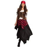 Boland - Piratenkostuum voor volwassenen, tornado, korset, sjaal, piraat, caprikas, kostuum, carnaval, themafeest