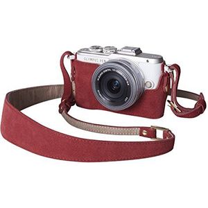 Olympus Camera-outfit (tas en schouderriem van suède)