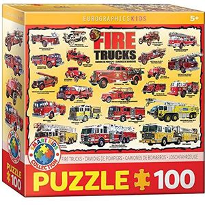 EuroGraphics Puzzel brandweerwagen (100 stukjes)