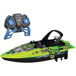 NIKKO 10171 Speedboot, RC Boot, wateractie tot 2,5 km/u, robuuste motorboot, snelle reaktie, 25 m rijwit, voor kinderen vanaf 6 jaar en volwassenen, rasboot ca. 30 cm, groen