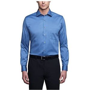 Van Heusen Smokinghemd voor heren, stretch, ronde hals, stofblauw