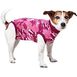 Suitical Recovery Suit hondenpak, XXS, roze camouflage