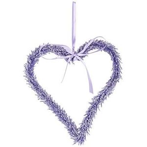 HEITMANN DECO Hartvormige armband lila deurkrans wandkrans hangend raamdecoratie lente met strik