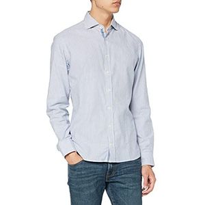 Hackett London Flannel geborsteld STR overhemd casual heren, meerkleurig (blauw/wit, 5ar)