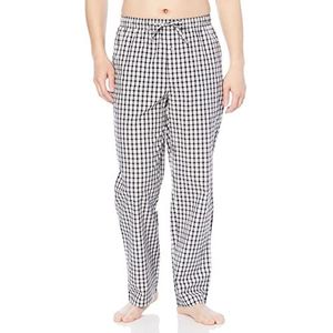 Amazon Essentials Heren Regular Fit Geweven Pyjama Broek Mini Buffel Zwart Grijs S