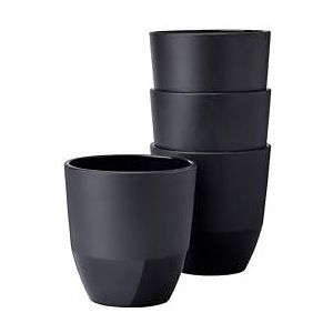 Mepal beker Silueta – 4x 200 ml – Koffiebeker – Nordic black