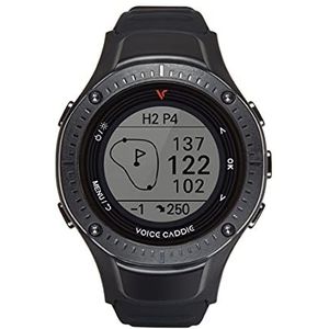 Voice Caddie GPS-horloge golf-polshorloge met verstelbare armband, zwart