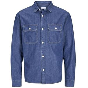 JJETRAVIS T-shirt LS NOOS, denim bleu médium, M