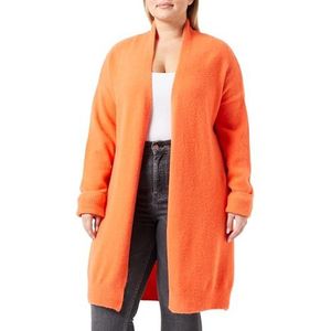 caneva Cardigan long en tricot pour femme, Orange, XL-XXL
