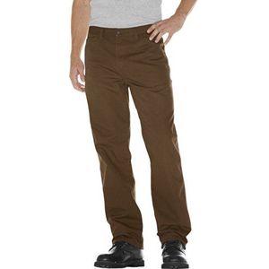 Dickies Twill-broek, rekbaar, voorzijde, smalle pasvorm op het lichaam, jeans voor heren, Bruin