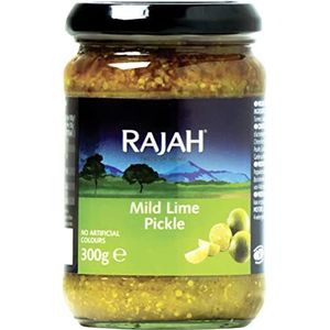 Rajah Mild Lime Pickle - limoengroen, ideaal voor curry, vlees, kaas, poppadums en voorgerechten, 1 x 300 g