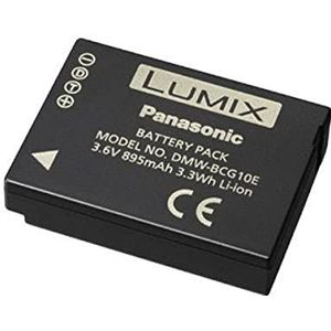 Panasonic Lumix DMW-BCG10E Oplaadbare batterij, 3,6 V, 895 mAh (min.), 3,3 Wh, zwart