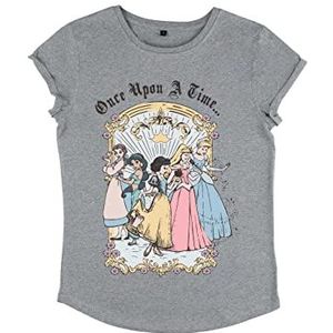 Disney Dames Vintage Princess-Group shirt met lange mouwen, grijs.